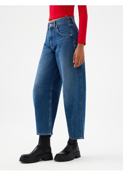 Barrel Regular Fit Kadın Pantolon Denim