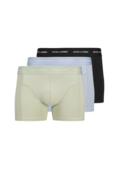 Jack & Jones Jactom Bamboo Erkek 3 Lü Set Yeşil Mavi Siyah Boxer 12277176 Çok Renkli