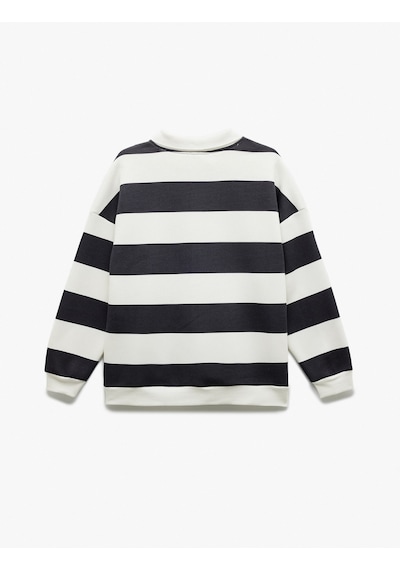 Koton Çizgili Oversize Şardonlu Polo Yaka Sweatshirt Antrasit Çizgili 6wal10247ık Antrasit Çizgili Koton Çizgili Oversize Şardonlu Polo Yaka Sweatshirt Antrasit Çizgili 6wal10247ık Antrasit Çizgili