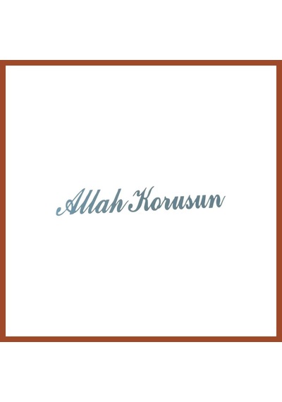 Bezos Allah Korusun Yazılı Oto Sticker Gri 14x3cm Pro Standart