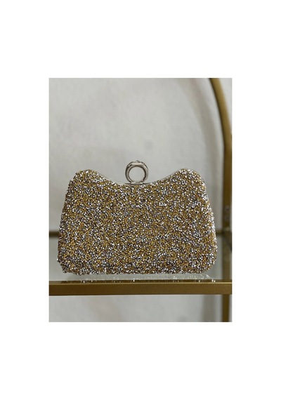 Linalya Jewelry Gold & Gümüş Detaylı Abiye Model Çanta Çok Renkli