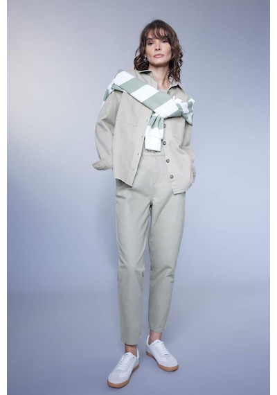 DeFacto Paperbag Gabardin Kumaş Pantolon Standart Paça Cepli S2790AZ25SPKH445