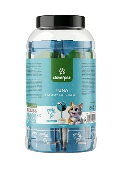 Cloverpet Kavanoz Krema Ton Balıklı 30x14 Gr