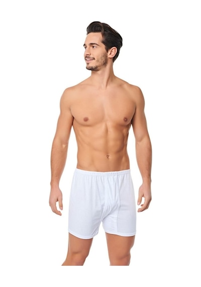 Tutku Erkek Beyaz Boxer 6 Adet 001