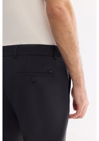 Avva Erkek Lacivert Beli Lastikli Teknik Kumaş Comfort Slim Fit Pantolon A61y3209