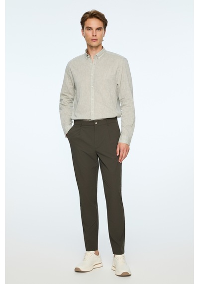 Morven Erkek Haki Polyamid Trend Desenli Slim Fit Pantolon 26ys003006710 Haki