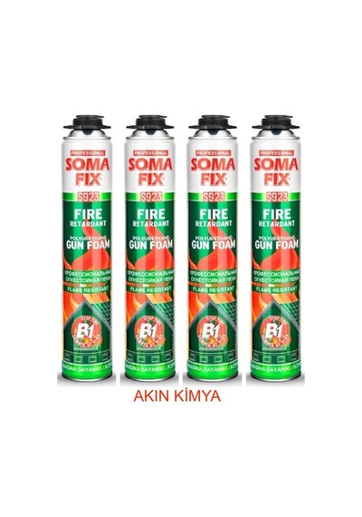Tr Somafix 4 Adet Somafix 750 Ml B1 Tabanca Ile Kullanılan Yangına Dayanıklı Köpük Tabancalı S923 Genel