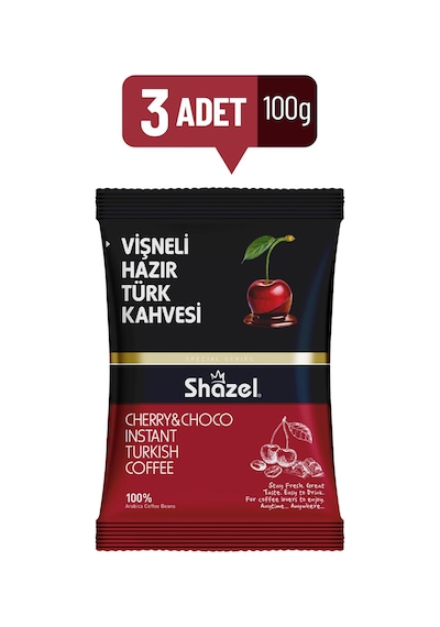 Shazel Vişneli Hazır Türk Kahvesi 3 x 100 G
