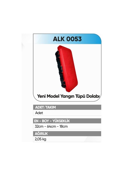 Yeni Model Alkotek Dorse Yangın Tüpü Dolabı