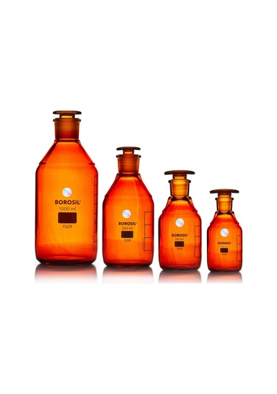 Miyar Cam Şişe 250 Ml - Amber - Cam Tıpalı
