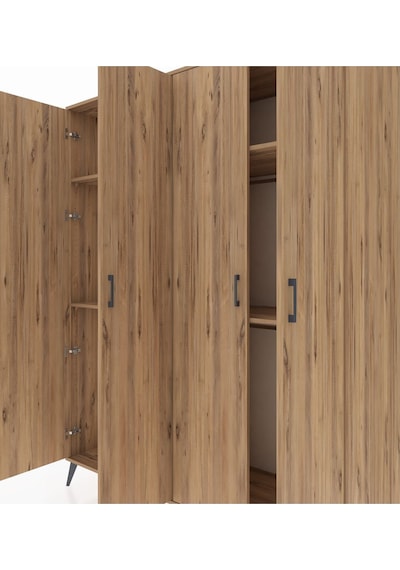 Kronos Gardrop 4 Raflı 4 Kapaklı 4 Askılı 176x59x221 Çam-çam Çam Kronos Gardrop 4 Raflı 4 Kapaklı 4 Askılı 176x59x221 Çam-çam Çam