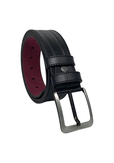 Süzer Deri Kahverengi Suni Deri Dikişli Model 4.5 Cm.lik Spor Kot Kemer - 4513-61-22ks Siyah