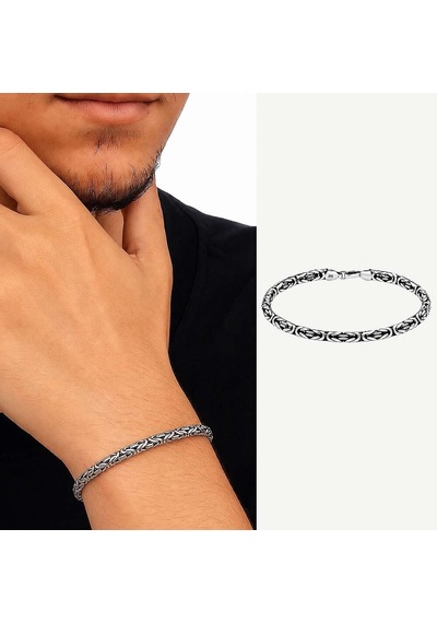 Tesbihane 925 Ayar Gümüş 2 Mm Erkek Kral Bileklik