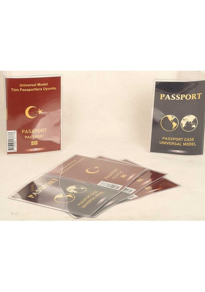 Pasaport Koruyucu, Şeffaf Su Geçirmez Şık Görünüm 5 Adet