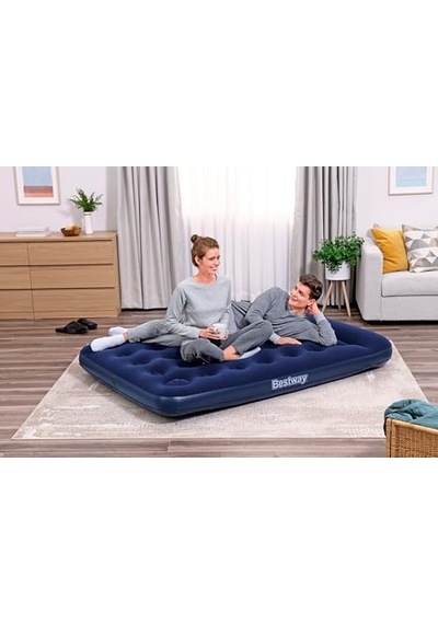 1.91m X 1.37m X 28cm Hava Yatağı, Tam Entegre Ayak Pompası Beyaz