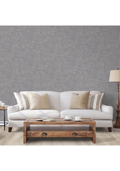 Adawall Muse Koleksiyonu- 25101-7 Gri Dokulu Silinebilir Nonwoven Vinil Duvar Kağıdı 1.06x15.6m - 16.5m²