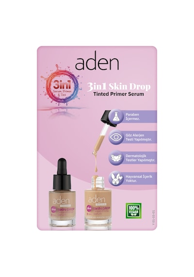 Aden 3in1 Skin Drop - Tinted Primer Serum