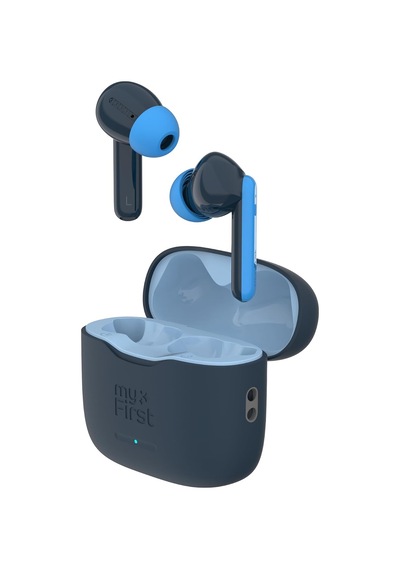 Myfirst Carebuds Çocuklar İçin Kablosuz Kulak İçi Kulaklık 3 12 Yaş 85 Db Güvenli Ses Sınırı Akıllı Şeffaflık Modu Kayıp Önleyici Askı 25 Saat Pil Uzay Mavisi