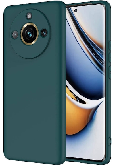 Realme 11 Pro Plus Kılıf Zore Mara Lansman Kapak Koyu Yeşil