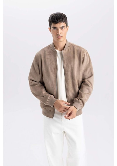DeFacto Slim Fit Süet Bomber Mont Ceket Dar Kesim Kolej Yaka Fermuarlı Çift Cepli Mevsimlik Baharlık Hafif A3866AX25SPBN297 DeFacto Slim Fit Süet Bomber Mont Ceket Dar Kesim Kolej Yaka Fermuarlı Çift Cepli Mevsimlik Baharlık Hafif A3866AX25SPBN297