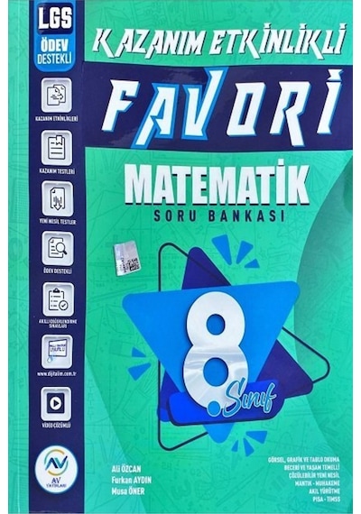 8.Sınıf LGS Matematik Kazanım Etkinlikli Soru Bankası- Av Yayınları
