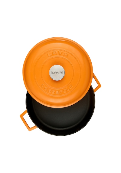 Lava Döküm Çok Amaçlı Yayvan Tencere Döküm Demir Kubbe Form Kapak Spring Serisi Çap(Ø)28cm.