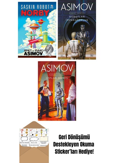 Şaşkın Robot Norby + Robotlar Ve İmparatorluk Robot Serisi 4. Kitap + Çıplak Güneş Robot Serisi 2. Kitap