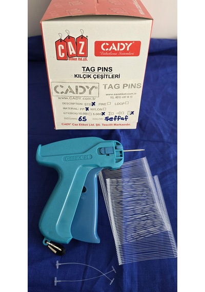 Cady 9l Tabanca+65mm Tekstil Etiketleme Kılçık Seti 5000 Ad