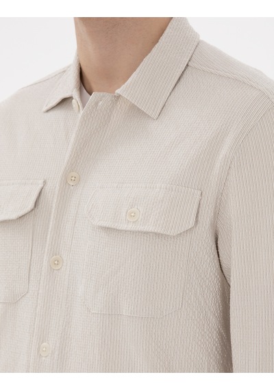 Pierre Cardin Erkek Bej Gömlek Desenli 50304593-vr011 Bej