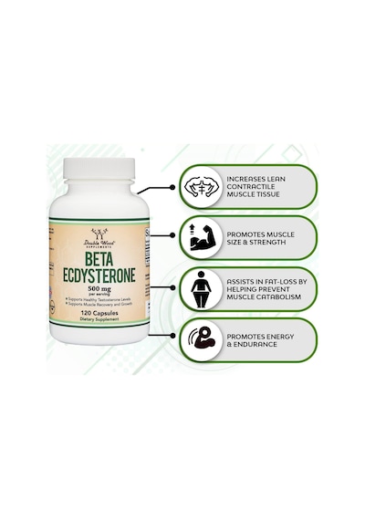 Double Wood Beta Ecdysterone - 120 x 500 Mg Capsules