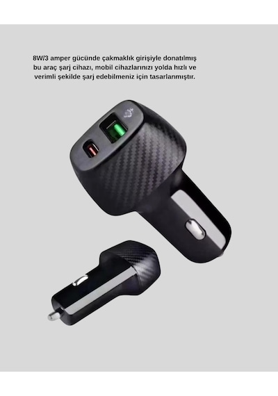 Mey İthalat Aux Bluetooth Adaptör Ve 38w Hızlı Araç Şarj Cihazı Seti