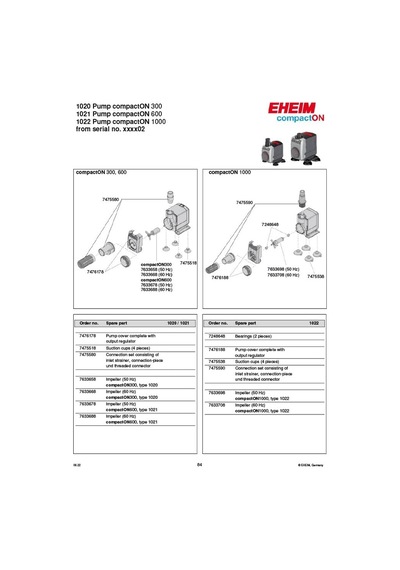 Eheim Sirkülasyon Motoru Compact On 1000