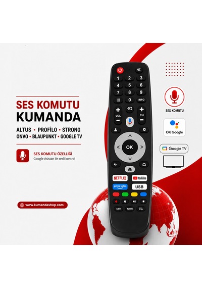 Ses Komutlu Altus Profilo Strong Onvo Blaupunkt Google Tv Ses Komutlu Kumanda