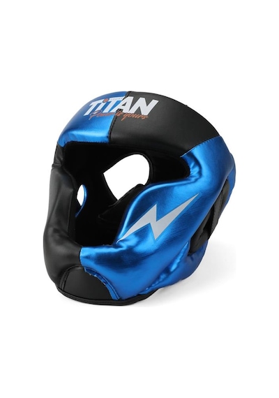 Titan Sport Yüz Korumalı Boks Kaskı , Mavi-siyah Model Çok Renkli