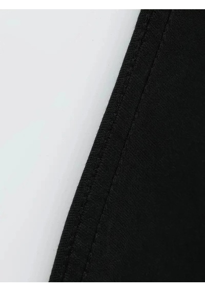 Vexor Baskılı Oversize Bisiklet Yaka T-shirt - Siyah