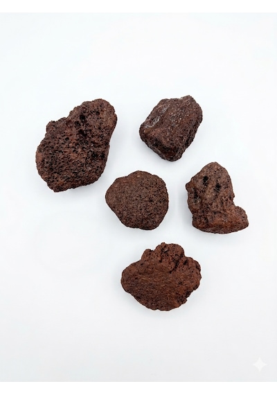 Turuncu Lava Kayası 5 Adet 5-9 Cm Akvaryum Taşı Dekor Süsü Bahçe Peyzaj Kayası