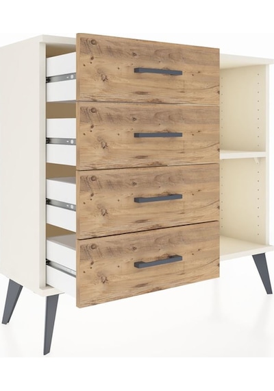 Arges Şifonyer Tek Raflı 4 Çekmeceli 88x30x80 Aytaşı-aytaşı/çam Aytaşı/çam Arges Şifonyer Tek Raflı 4 Çekmeceli 88x30x80 Aytaşı-aytaşı/çam Aytaşı/çam