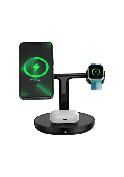 Swan 3 İn 1 20w Wireless Şarj Özellikli Stant-siyah Çok Renkli