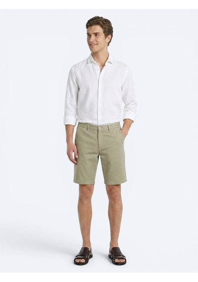 Kip Yeşil Düz Kumaş Jogging Fit Casual Bermuda