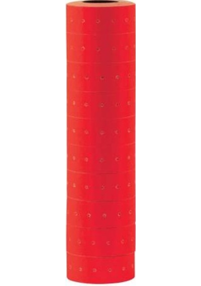 Kraf Motex Fiyat Etiketi Fosforlu Kırmızı 12 X 21Mm
