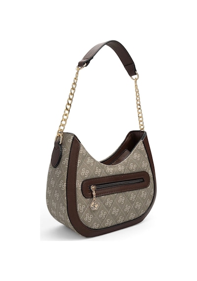 Silver & Polo Silver Polo Y.yeşil - Kahve Monogram Kadın Omuz Çantası Sp1168