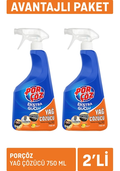 Porçöz Yağ Çözücü 2 X 750 Ml 4 Adet Diğer