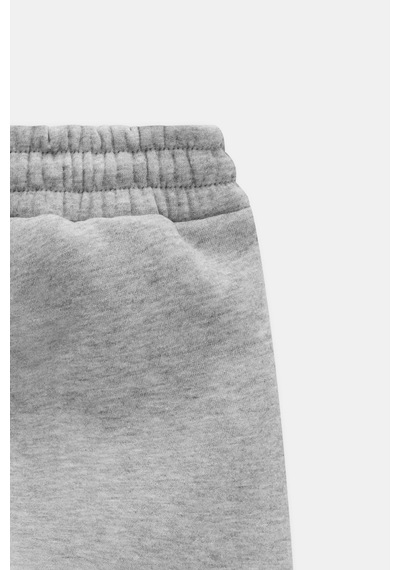 Sââde Kadın Standart Fit Beli Ve Paçası Lastikli Basic Jogger Eşofman Altı - 3 İplik Gri