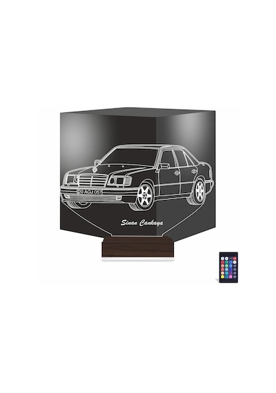 Luvivia Mercedes Araba E Seri Kişiye Özel 3d Lamba - Masa Gece Lambası Şeffaf
