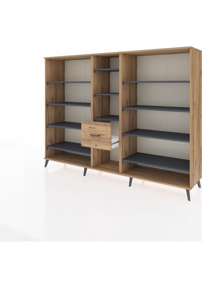 Hyperion Dolap 11 Raflı 3 Çekmeceli 220x44x163 Çam-antrasit/çam Antrasıt/atlas Çam - Atlas Çam Hyperion Dolap 11 Raflı 3 Çekmeceli 220x44x163 Çam-antrasit/çam Antrasıt/atlas Çam - Atlas Çam