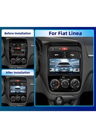 Fiat Linea Android Multimedya 4gb/64gb Carplayli 9 İnc Hd Ips Ekran +kamera  9"