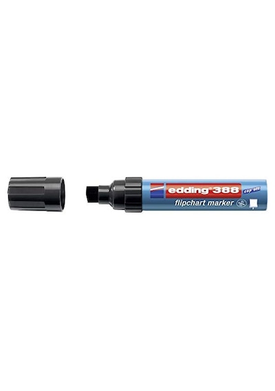 Flipchart Markör - Siyah - 1 Kalem - Kama Ucu 4-12 Mm - Yazı Tahtaları Üzerine Yazmak Çizmek Ve Işaretlemek Için Genel