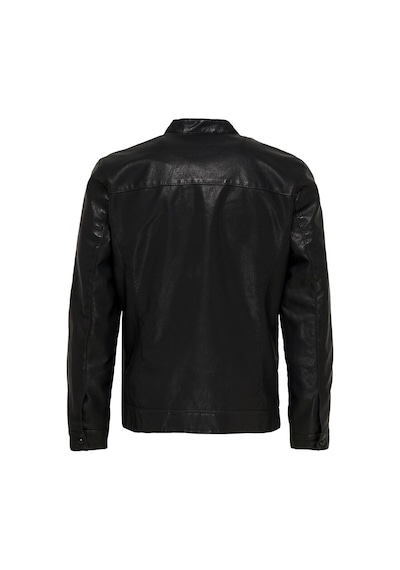 Only & Sons Erkek Onsmıke Deri Ceket 22012339 Siyah