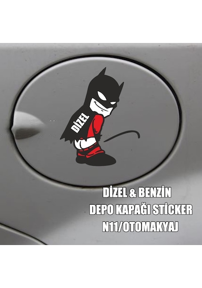 Citroen Depo Kapağı Sticker Batman Benzin Dizel