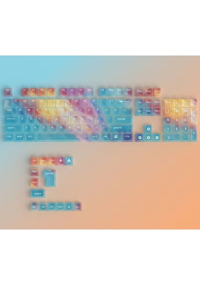 Nebula Bulutu Keycaps Renkli Sisli Mekanik Rgb Klavye Tuş Takımı